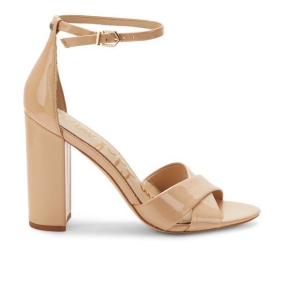 SAM EDELMAN Beige Yancy Ankle Strap Sandals Size 10 - Picture 1 of 10